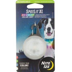 New! Nite Ize SpotLit Rechargeable Disc-O Light
Dog Collar LIGHT - XL